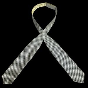 Vintage Sherman Pure Silk Bow Tie Black White Houndstooth Adjustable Self Tie